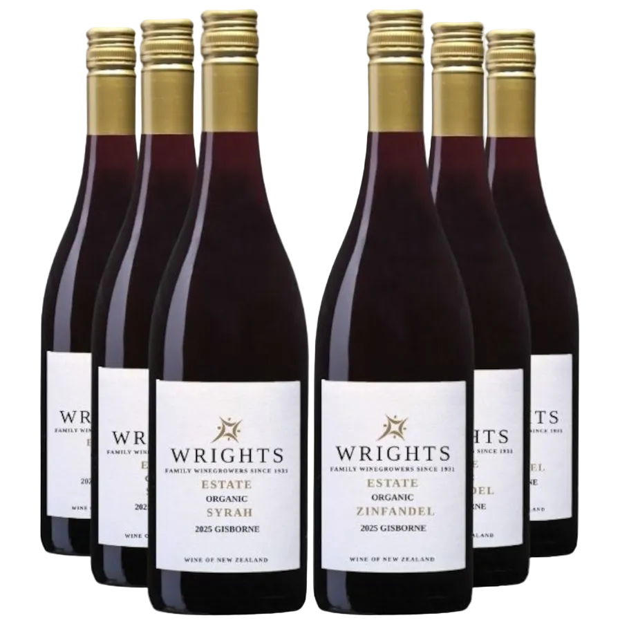 6-pack : 3 x Estate Zinfandel 2025 + 3 x Estate Syrah 2025