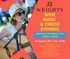 Wine Music & Cheese Evening @ Wrights Vineyard & Winery